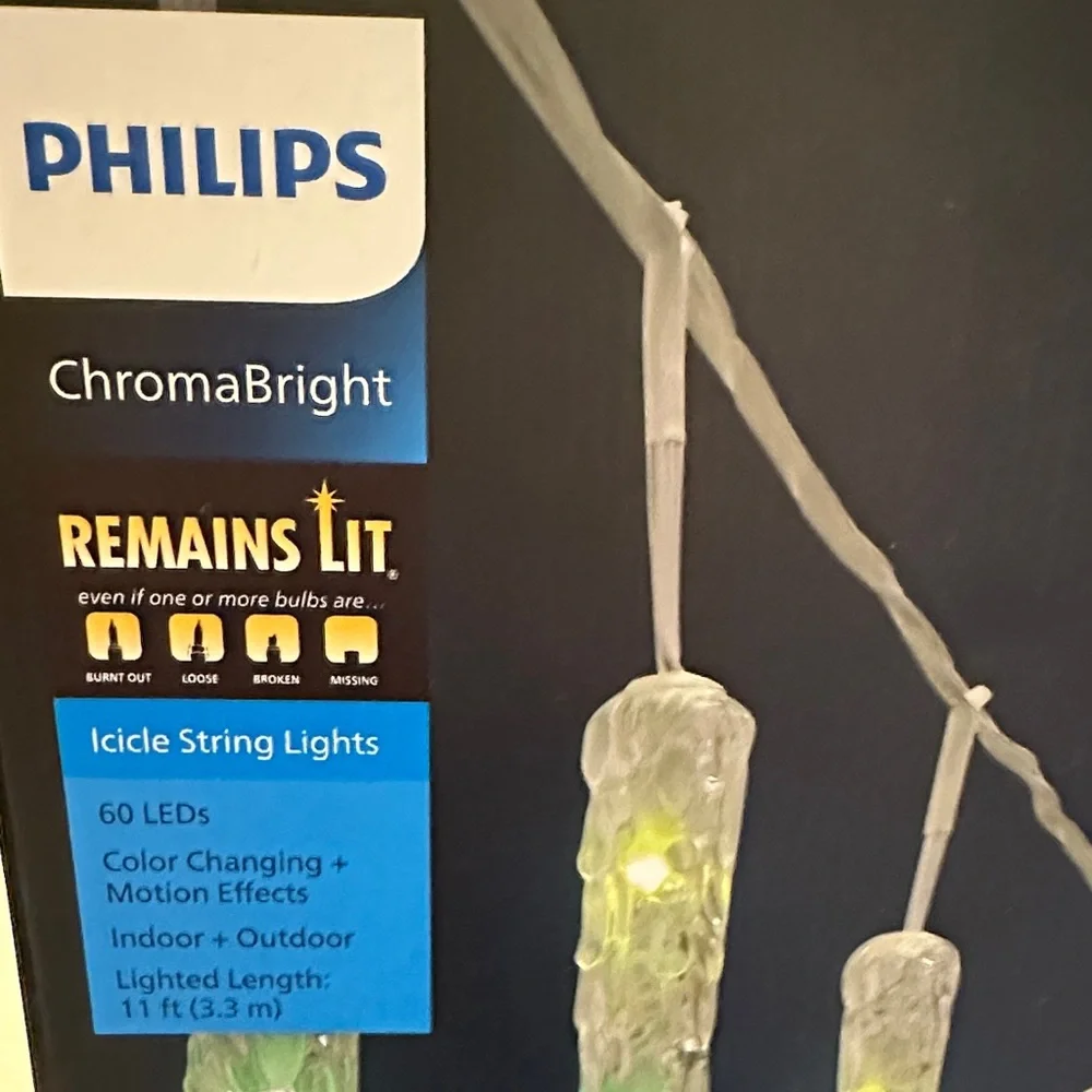 Philips Chroma Bright LED Icicle String Lights
